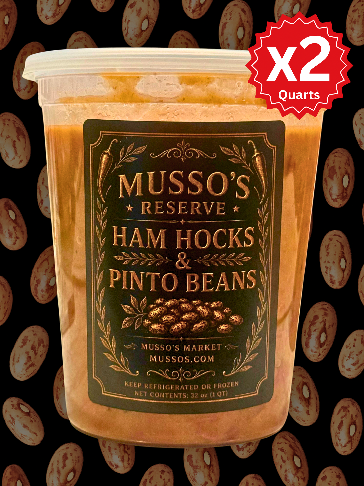 Musso's Reserve Ham Hocks & Pinto Beans (2 Quarts)
